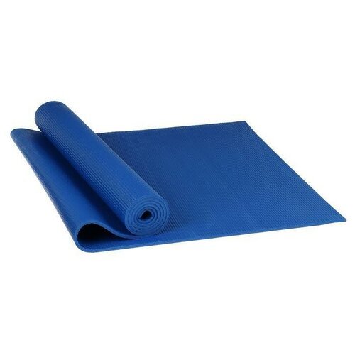 Коврик для йоги 173 х 61 х 0,6 см, цвет синий (1 шт.)