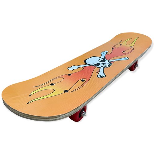 Скейт борд детский деревянный 59*14 см / пенни борд / лонгборд / skateboard / мини круизер желтый