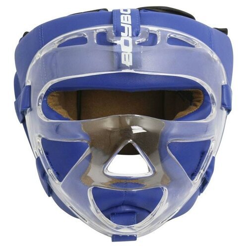 Шлем с пластиковым забралом BoyBo Flexy синий BP2006, (L)