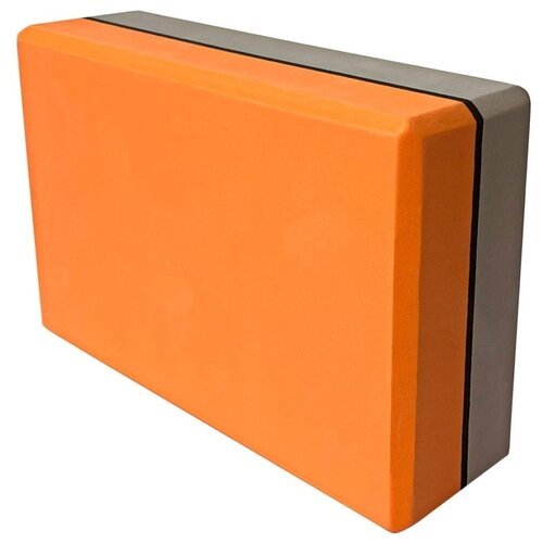 Блок для йоги Sportex EVB-200 2 серо/оранжевый