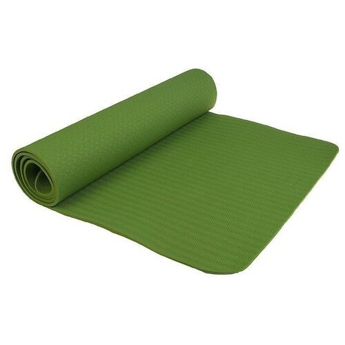 Коврик для йоги 183 х 61 х 0,6 см, цвет зелёный (1 шт.)