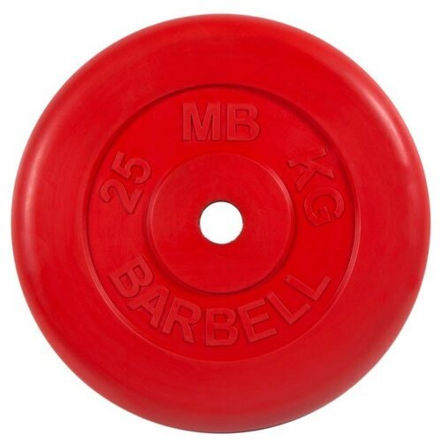 25 кг диск (блин) MB Barbell (красный) 26 мм