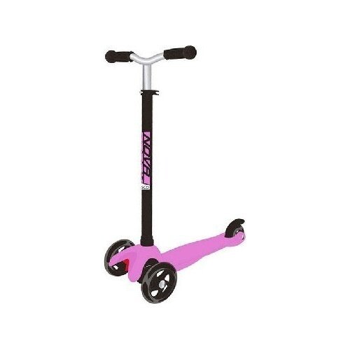 Детский 3-колесный самокат Novatrack Disco-Kids Basic 120H (2020), розовый/черный