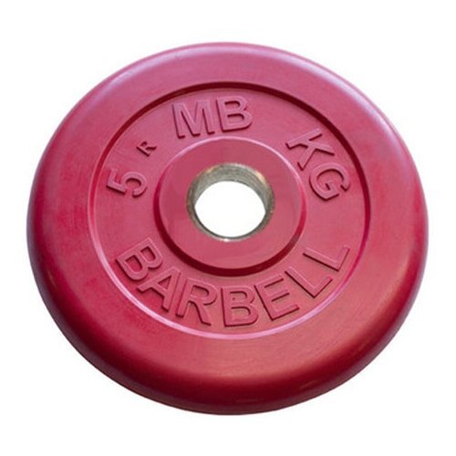 Диск обрезиненный 'Barbell' d 31 мм цветной 5,0 кг