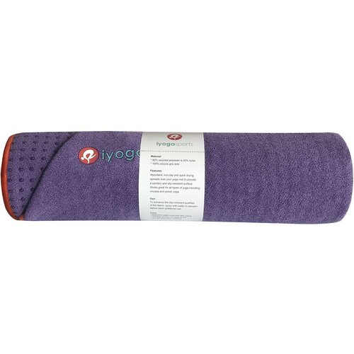 Полотенце для йоги iyogasports 183x61 см, фиолетовый