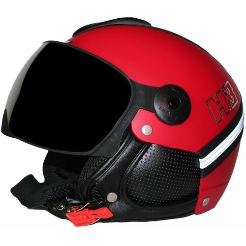 Шлем горнолыжный с визором HMR HERITAGE H3 251 RED PASSION+VTF11B(XL)