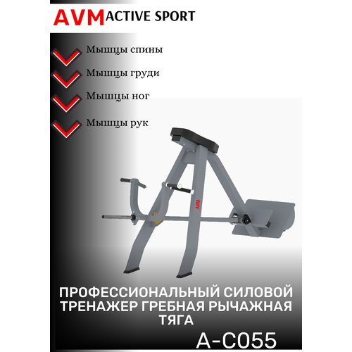 Профессиональный тренажер для зала Гребная рычажная тяга AVM A-C055