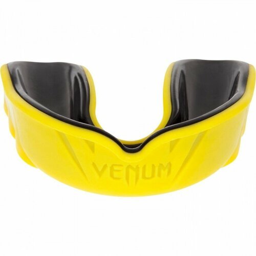 Боксерская капа взрослая, спортивная, защитная для зубов Venum Challenger - Yellow/Black