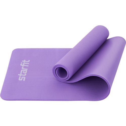 Без упаковки коврик для йоги и фитнеса Starfit Fm-301, Nbr, 183x61x1,0 см, фиолетовый пастель