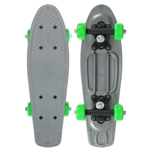 ONLITOP Скейтборд 42 х 12 см, колеса PVC 50 мм, пластиковая рама, цвет серый