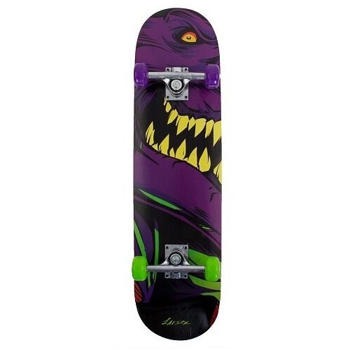 Детский скейтборд Larsen Street 1, 31x8, фиолетовый/черный