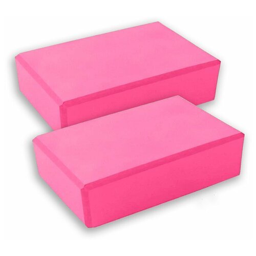 Блок для йоги Sangh 2 шт. розовые 23х15х8 см.