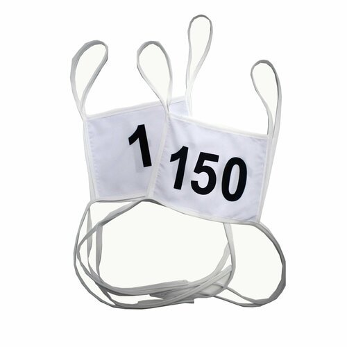 Стартовые номера для соревнований, нагрудные номера с нумерацией 150 шт. От 1 до 150. Размер 24х21 см