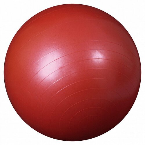 Мяч гимнастический 65см в коробке с насосом, цвет красный