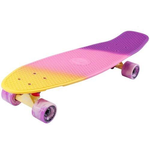 Скейтборд Tricolor 27' (розовый/жёлтый)