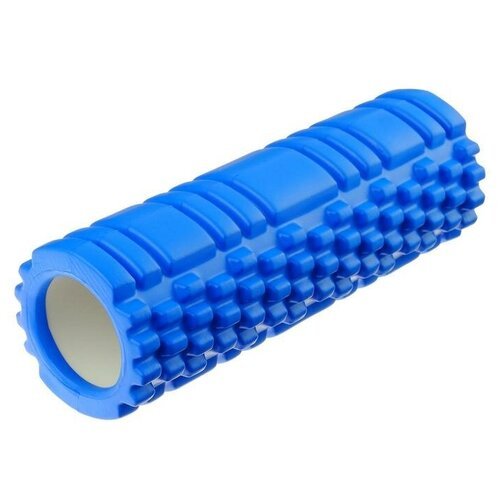 Роллер для йоги 30 х 10 см, массажный, цвет синий 3551200
