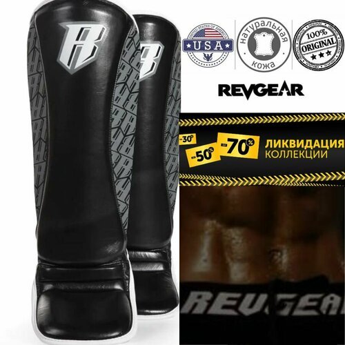 Защита голени REVGEAR SUPERLITE MMA SHINGUARD черная, S/ Щитки для ног/ Защита для единоборств