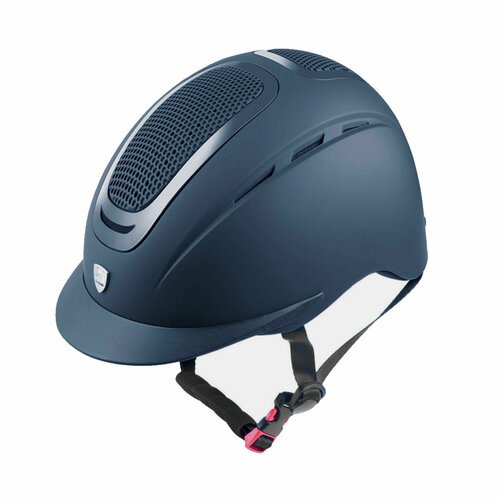 Шлем синий защитный для верховой езды с регулировкой Tattini SUPER VENTILATED р-р M 56-58