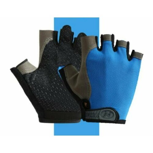 Перчатки для фитнеса с дышащими ладонями HONGMAILONG, XL (синие)
