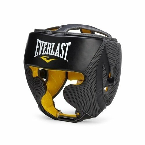 Боксерский шлем мексиканский, спортивный с защитой скул, натуральная кожа Everlast Evercool (S/M)