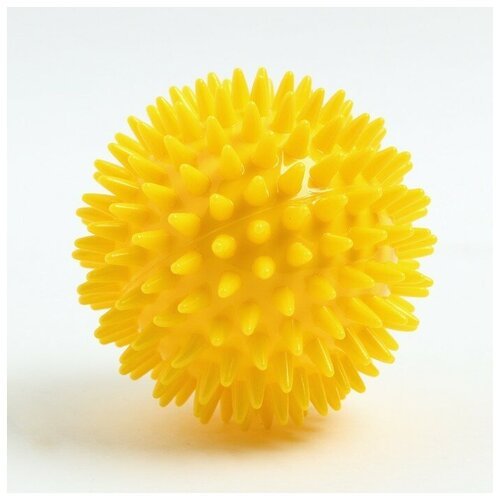 Мяч массажный d - 8 см, цвет желтый 1 шт