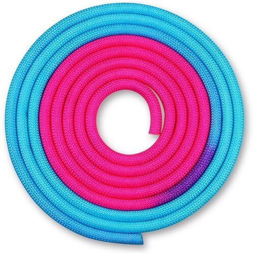 Гимнастическая скакалка утяжелённая Indigo IN039 голубой-розовый 300 см