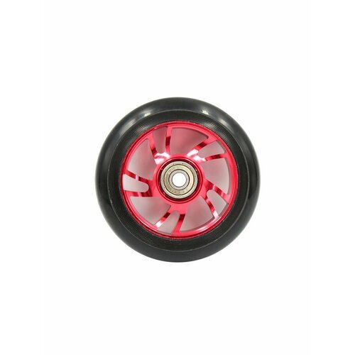Колесо для трюкового самоката 100 мм Cпиральная звезда красное (алюминий) 805428-KR1