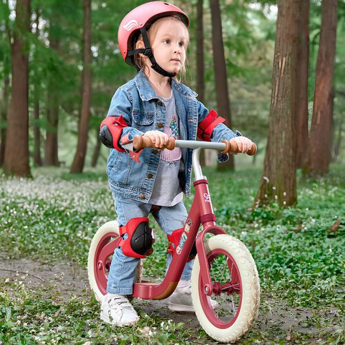 Защита для велосипеда, роликов, беговела (2 наколенника, 2 налокотника), красный