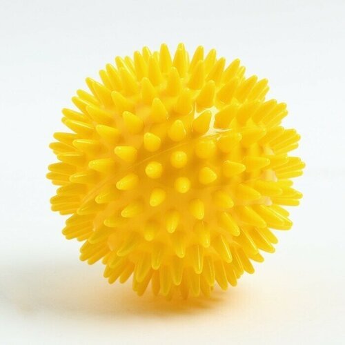 Мяч массажный d 8 см, цвет желтый