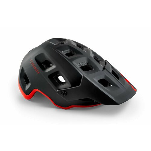 Велошлем Met Terranova Helmet (3HM121), цвет Чёрный/Красный, размер шлема S (52-56 см)