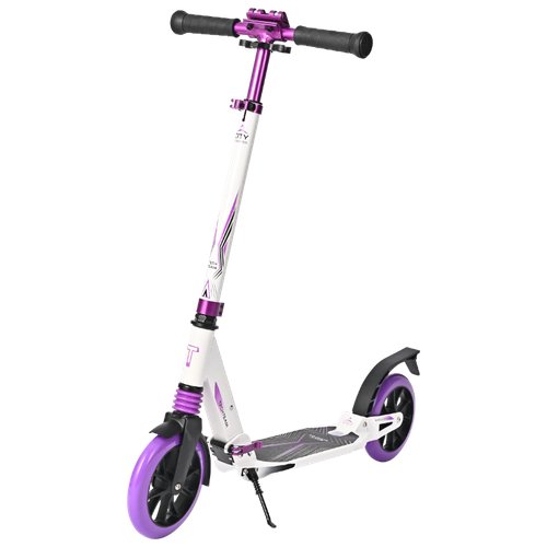 Детский 2-колесный городской самокат TechTeam City scooter 2022, белый/фиолетовый
