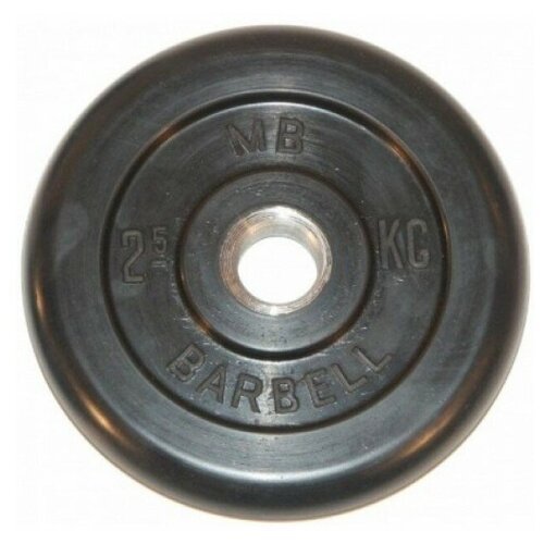 2.5 кг диск (блин) MB Barbell (черный) 31 мм.