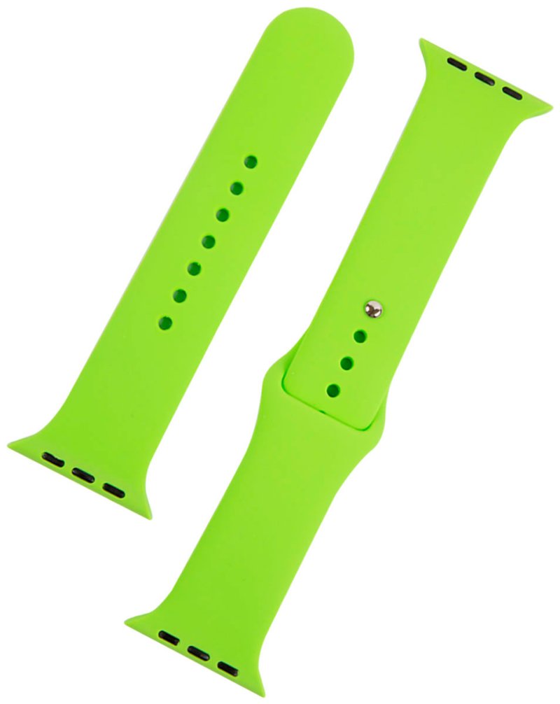 Ремешок силиконовый mObility для Apple watch – 42-44 мм (S3/S4/S5 SE/S6), зеленый