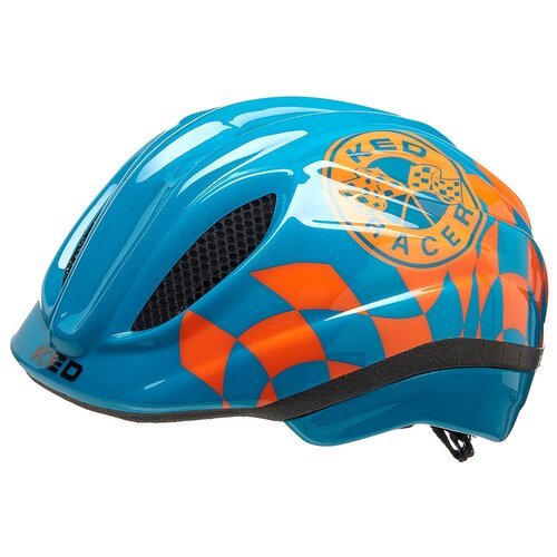 Детский велосипедный шлем KED Meggy Trend Racer petrol orange, размер S/M (49-53 см)