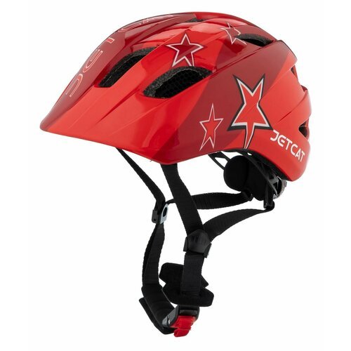 Шлем JETCAT - Max размер 'S' (47-53см) - Red Stars защитный велосипедный велошлем детский