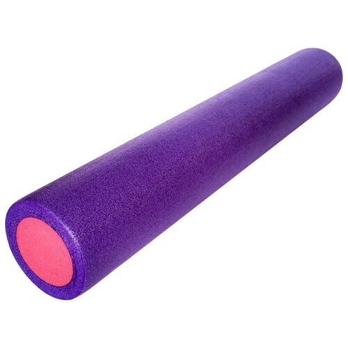 PEF60-7 Ролик для йоги полнотелый 2-х цветный (фиолетовый/розовый) 60х15см. (B34495)