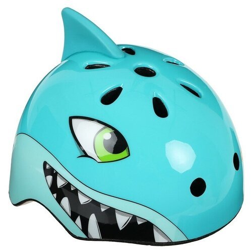 Шлем детский CORSA 'Акула' размер S, цвет бирюзовый 7521355