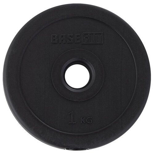 Диск пластиковый Basefit Bb-203 D=26 мм, черный, 1 кг