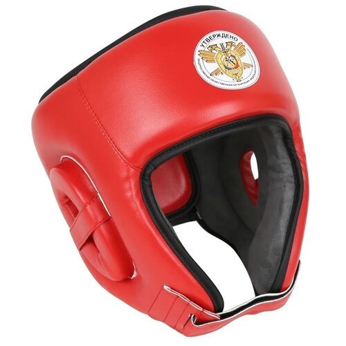 Шлем RuscoSport Pro, с усилением, одобрен ФРБ (L, Красный)