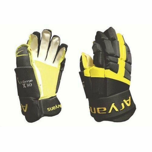 Хоккейные перчатки/краги ARYANS X80, размер 12'-30см, Черно-желтые