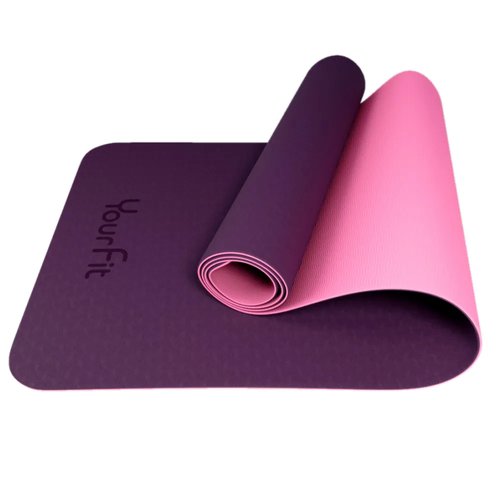 Коврик для йоги и фитнеса YourFit , фиолетовый