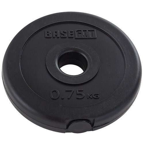 Диск BaseFit BB-203 0.75 кг 0.8 кг 1 шт. черный