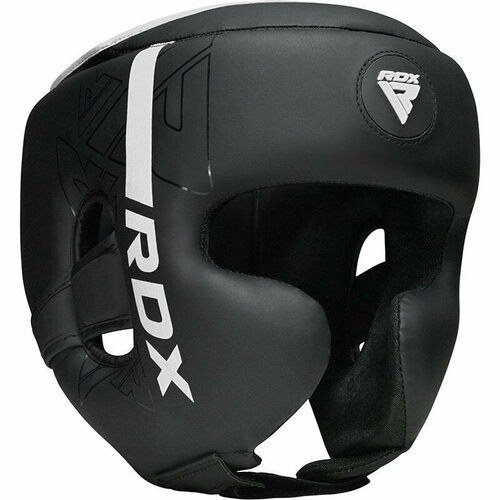 Боксерский шлем RDX F6 M черный/белый матовый