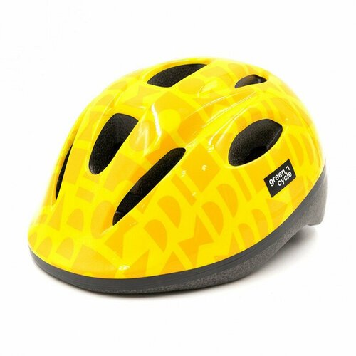 Шлем детский Green Cycle FLASH размер 50-54см желтый лак