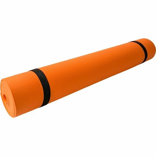 Коврик для йоги ЭВА 173х61х0,5 см оранжевый Спортекс B32215