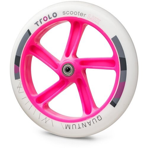 Колесо с подшип. Trolo Quantum200 мм розовый/белый