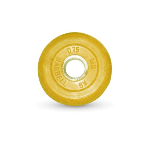 0.75 кг диск (блин) MB Barbell (желтый) 31 мм