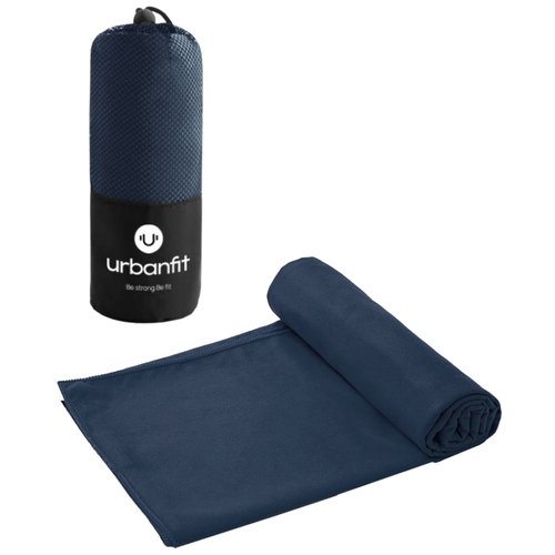 Полотенце спортивное охлаждающее Urbanfit, 70х140, микрофибра, темно-синий