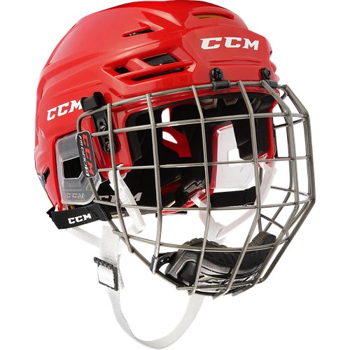 Шлем защитный CCM, Tacks 310 helmet combo, M, red