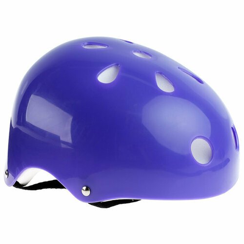 Шлем защитный детский ONLYTOP, обхват 55 см, цвет синий (комплект из 2 шт)